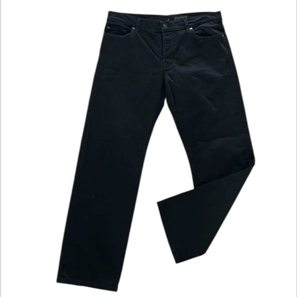 7FAMK mens standard fit black button fly jeans size 36